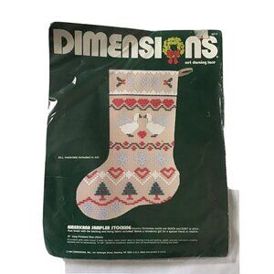 Dimensions Christmas Craft 16" Americana Sampler Stocking Kit 8614 Net Darning L